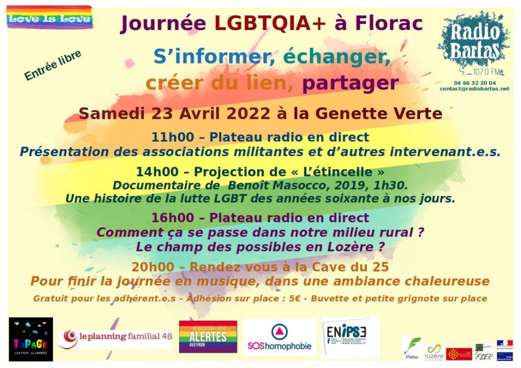 Journée LGBTQIA+ à Florac le 23 avril 2022