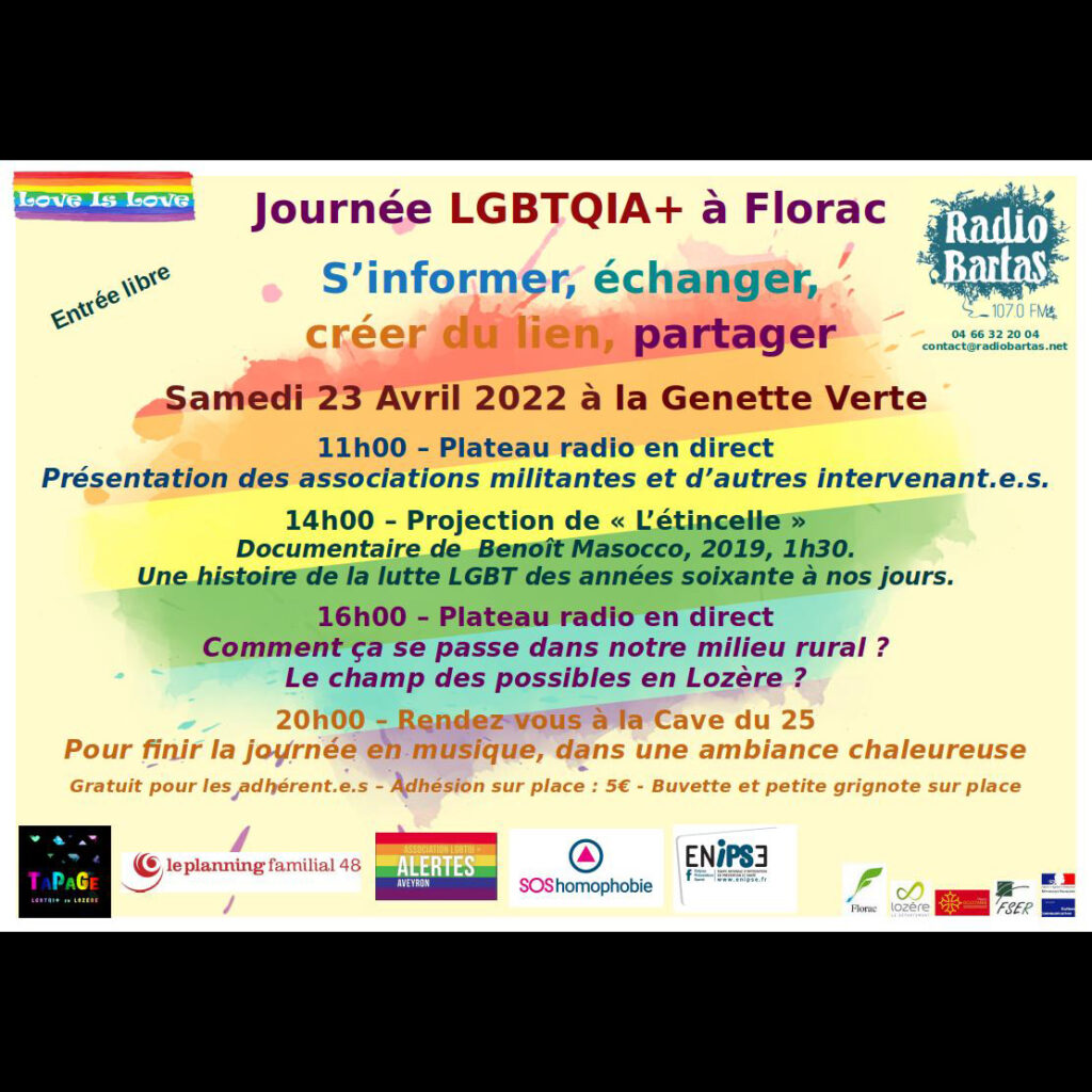 Journée LGBTQIA+ à Florac le 23 avril 2022
