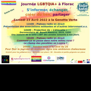 Journée LGBTQIA+ à Florac le 23 avril 2022